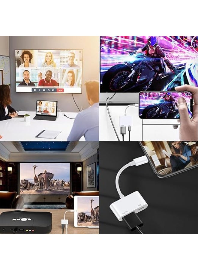 محوّل Lightning إلى HDMI بدقة 1080P | مزامنة فيديو وصوت مع دعم الشحن – جودة موثوقة - Image 2